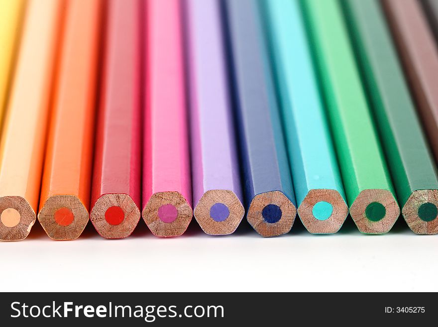 Close up of  colorful pencils