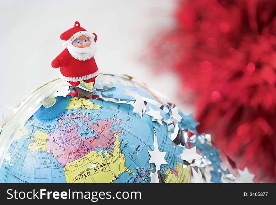 Christmas decoration whit Santa for background. Christmas decoration whit Santa for background