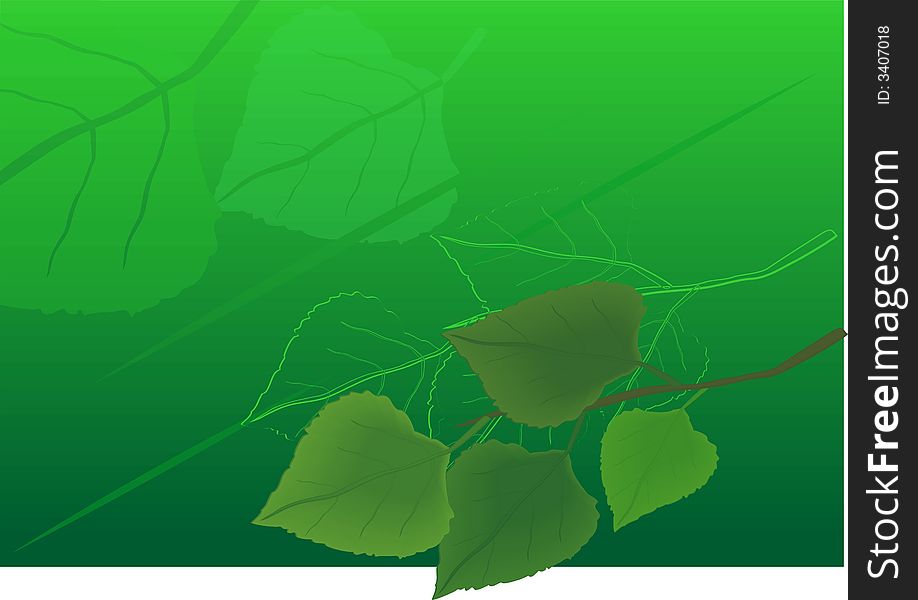 Abstract background with green foliage