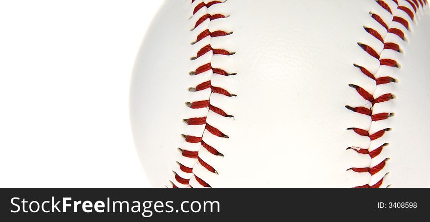 Baseball ball isolated on white background. This high resolution image was taken by 10 mp Canon camera with professional lens.