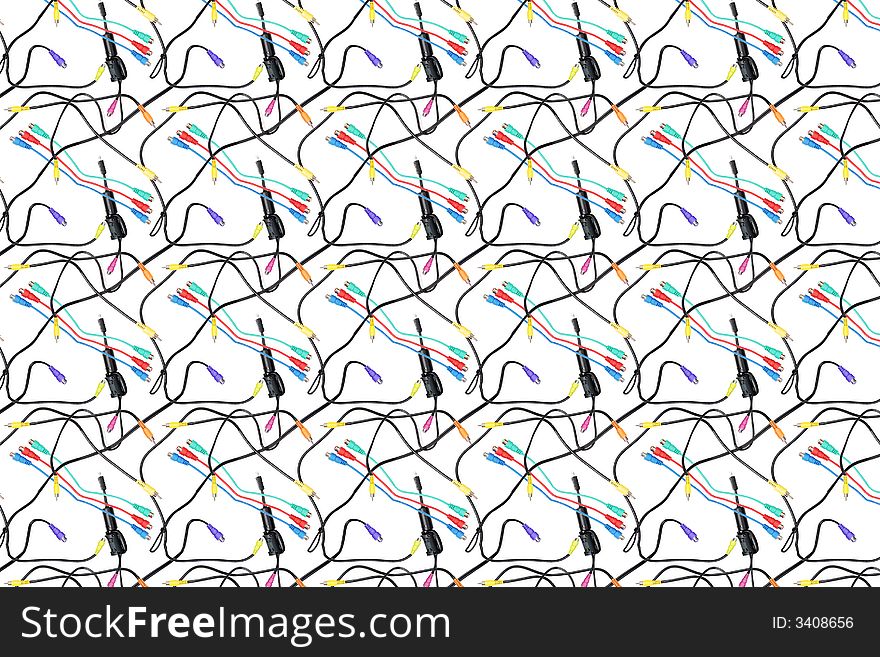 Technics background: digital connectors seamless pattern. Technics background: digital connectors seamless pattern