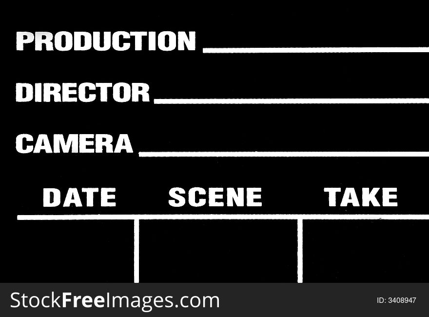 Movie clapper board