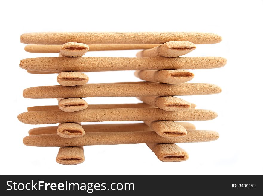 Cookie stick built in the manner of lodge