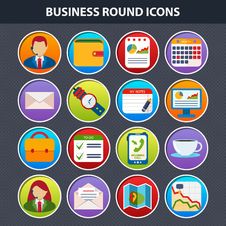 Flat Icons For Web And Mobile App Royalty Free Stock Photos