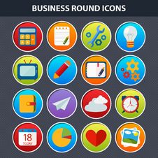 Flat Icons For Web And Mobile App Stock Image