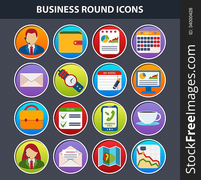 Business people Flat icons for Web and Mobile Application.