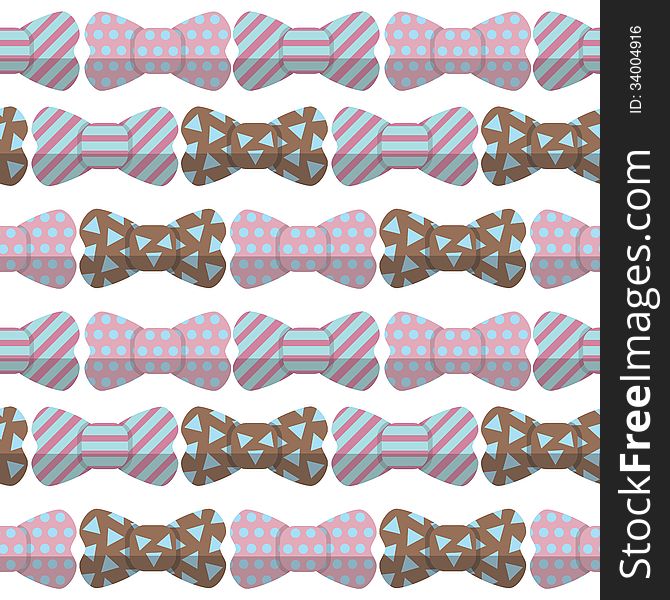 Bow Seamless Hipster Pattern