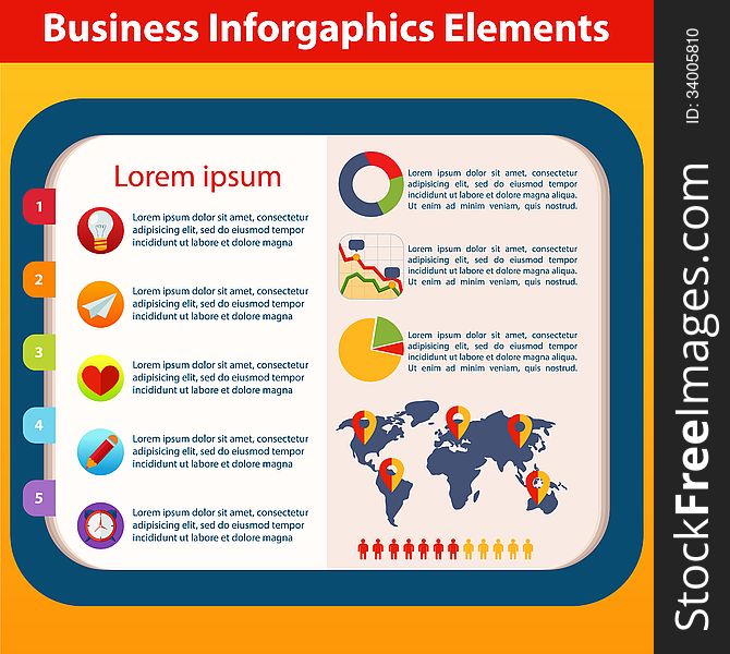 Business infographic flat design. Vector illustration