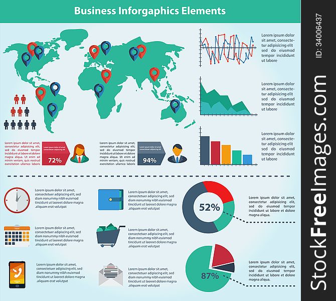 Business infographic flat design.