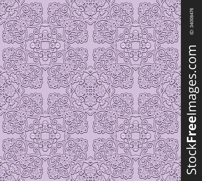 Abstract lilac seamless pattern, decorative fabric ornament. Abstract lilac seamless pattern, decorative fabric ornament