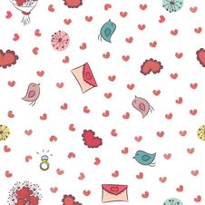 Seamless Background For Valentines Day. Royalty Free Stock Image Seamless Background For Valentines Day. Royalty Free Stock Image