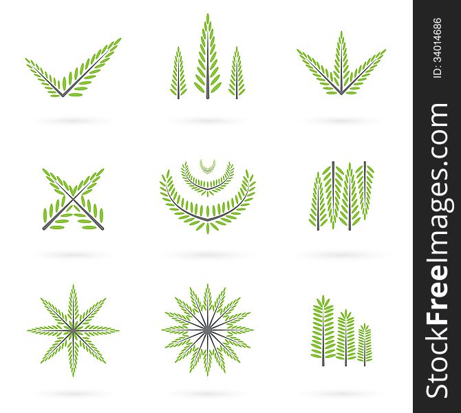 Vector illustration of green symbol design