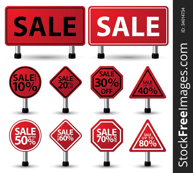 Vector illustration of sale sign