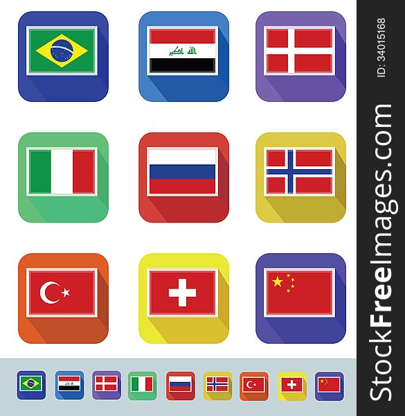 Flag sets ,icon design great for websites or print. Flag sets ,icon design great for websites or print