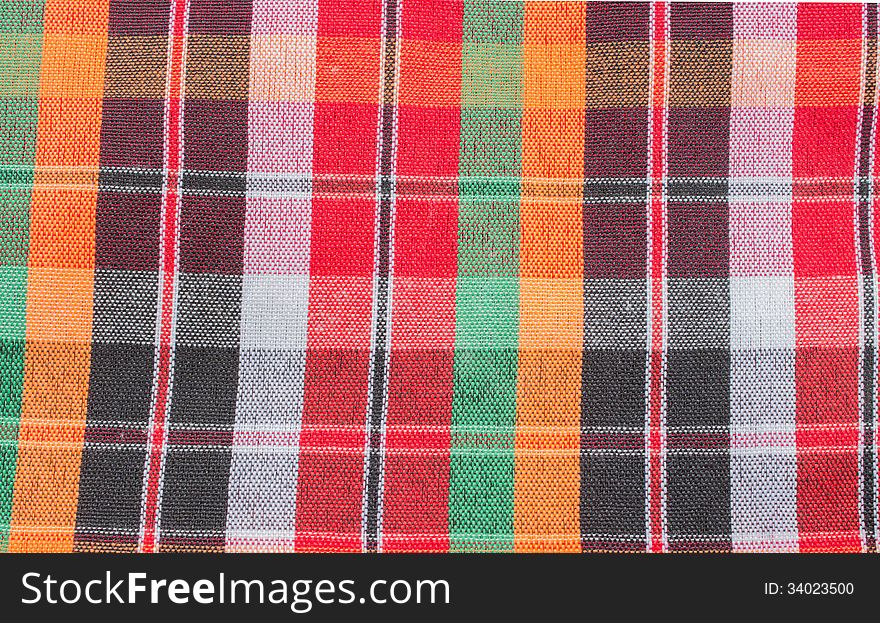 Woven fabric surface pattern plaid. Woven fabric surface pattern plaid