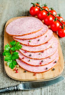 Sliced Salami Stock Photos Sliced Salami Stock Photos