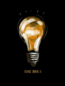 Big Idea Over Black Background Vector Illustration Stock Image