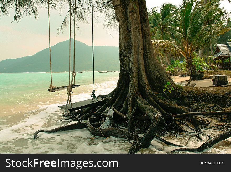 Teeterboard on Thai beach