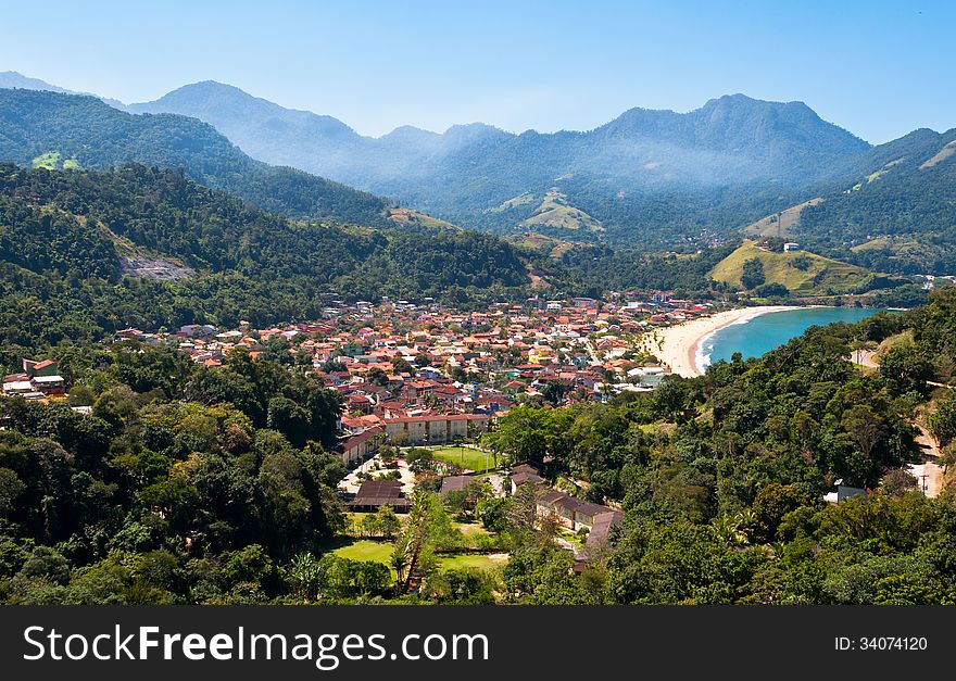 Resort Town near Beach surrounded by Mountains in Brazil