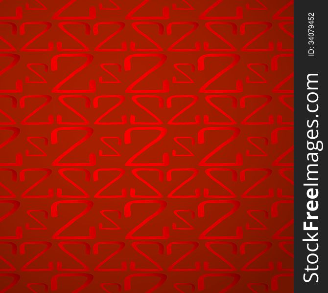 New abstract seamless pattern with shiny letter on red background. New abstract seamless pattern with shiny letter on red background