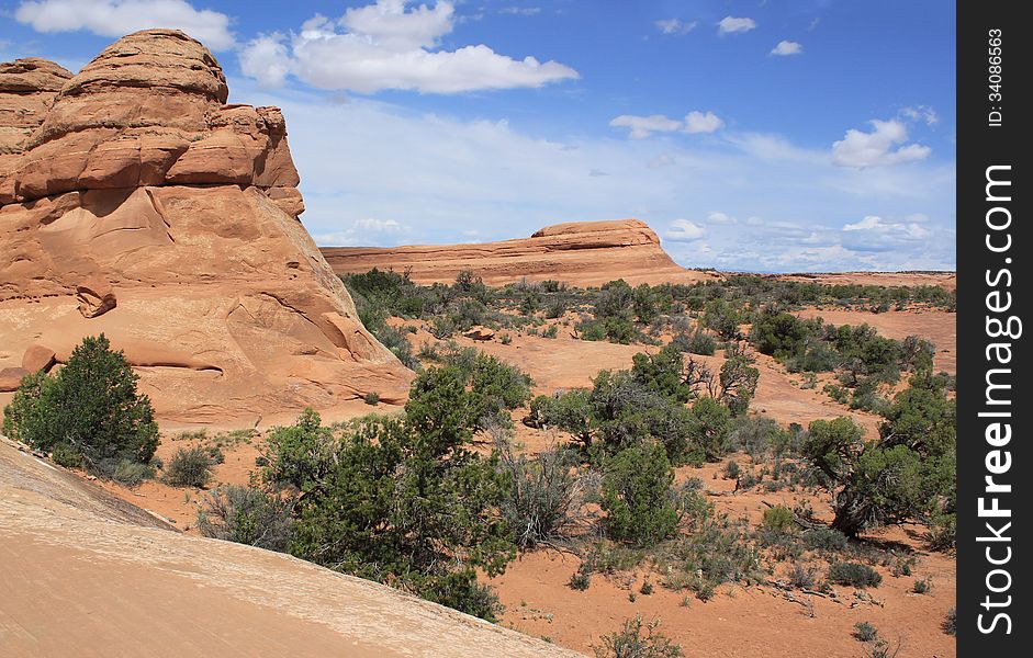 Scenic view in Arches National Park, USA