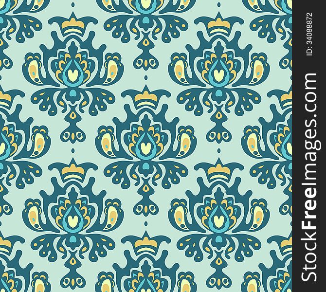 Damask Royal Seamless Pattern Vector