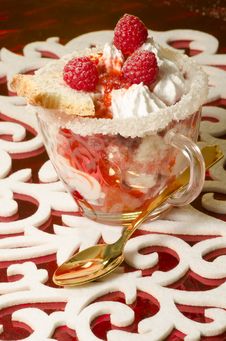 Christmas Dessert In A Glass With Decoration Royalty Free Stock Images Christmas Dessert In A Glass With Decoration Royalty Free Stock Images