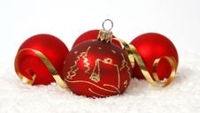 Red-golden Baubles Royalty Free Stock Photos Red-golden Baubles Royalty Free Stock Photos