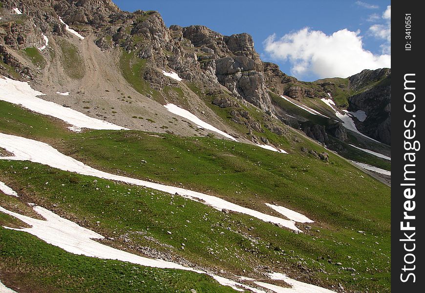 Mountain ridge named as Stone sea. Mountain ridge named as Stone sea