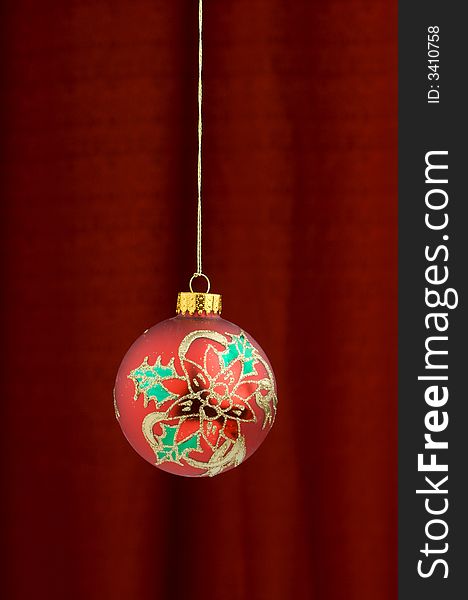 Christmas Decoration on a red background. Christmas Decoration on a red background