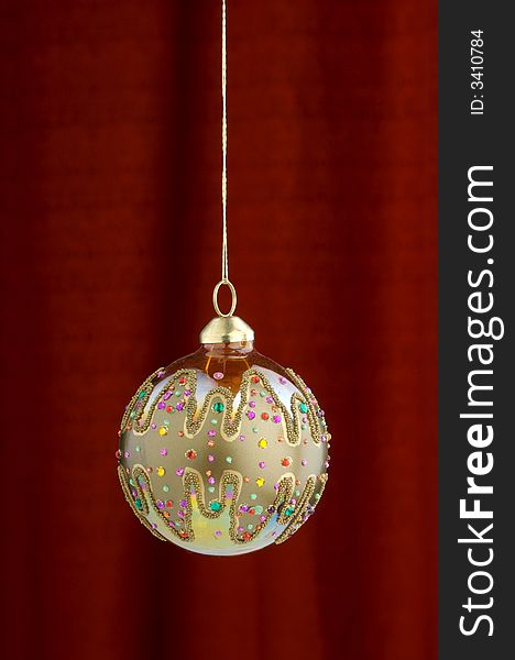 Christmas Decoration on a red background. Christmas Decoration on a red background