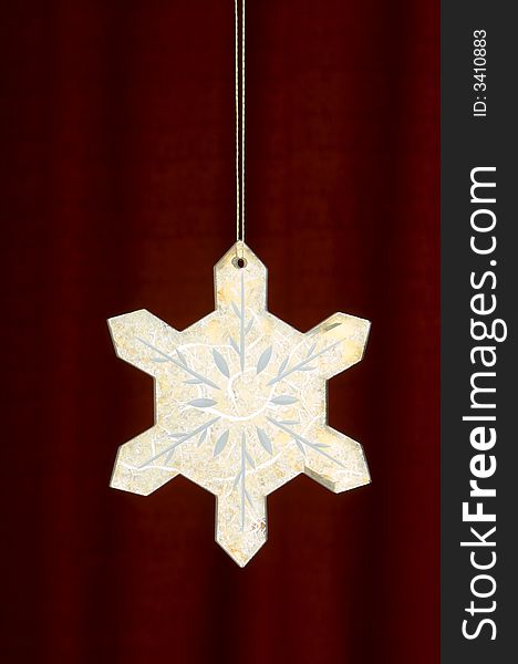 Christmas Decoration on a red background. Christmas Decoration on a red background