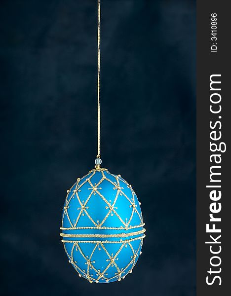 Christmas Decoration blue ona blue background. Christmas Decoration blue ona blue background