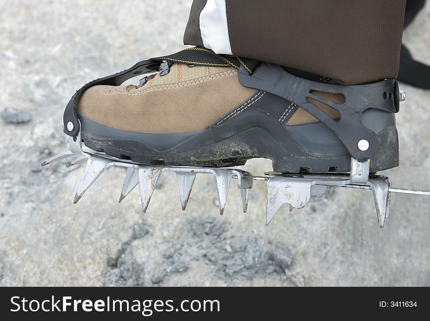 Boot With Crampons