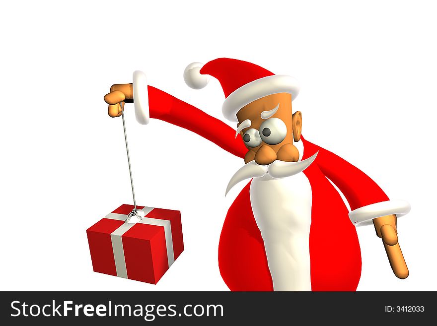 Santa With Present