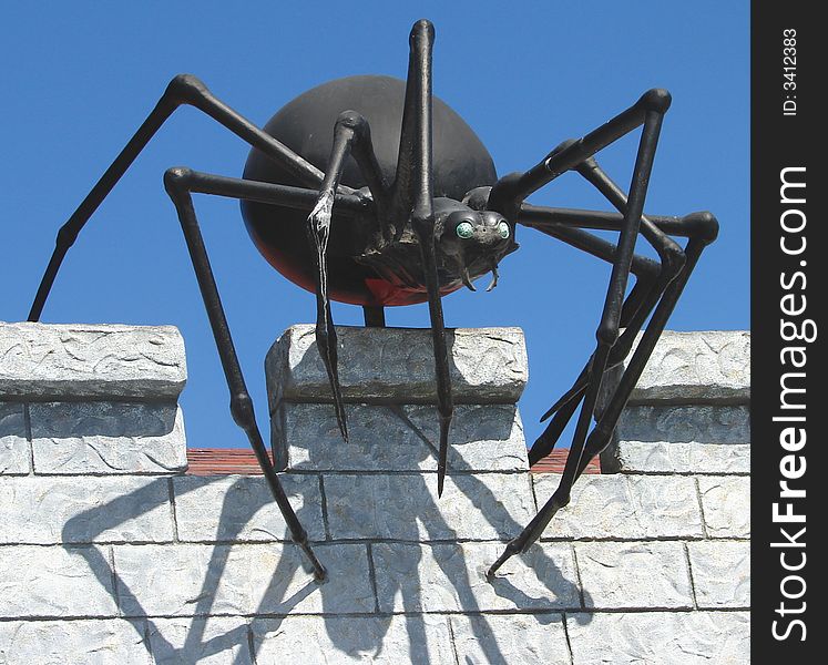 Halloween images; buildings under attack by giant spiders!. Halloween images; buildings under attack by giant spiders!