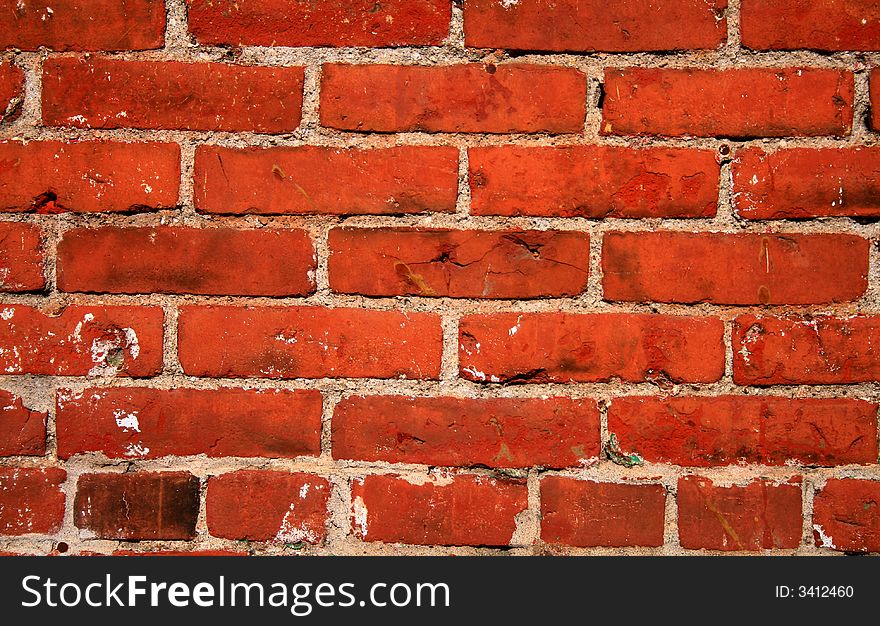 Red brick from very old building used as background. Red brick from very old building used as background