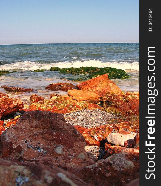 The Black Sea's wonderful red rocks. The Black Sea's wonderful red rocks