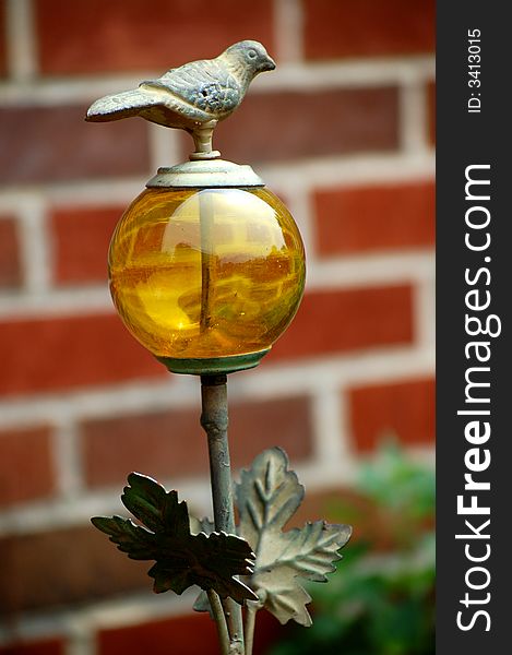 Iron bird lawn ornament