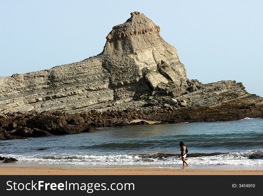 A romantic bay surrounded with a rock. A romantic bay surrounded with a rock