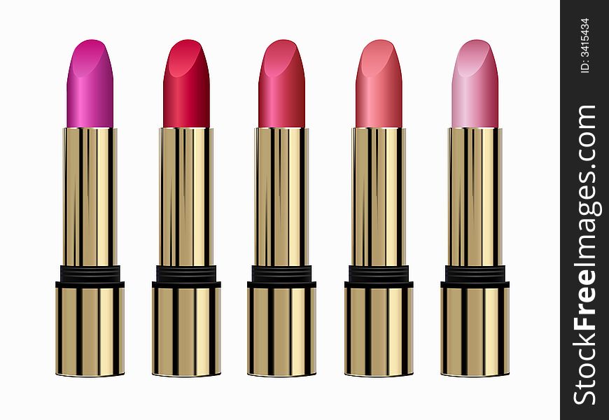 Illustration Of Lipsticks