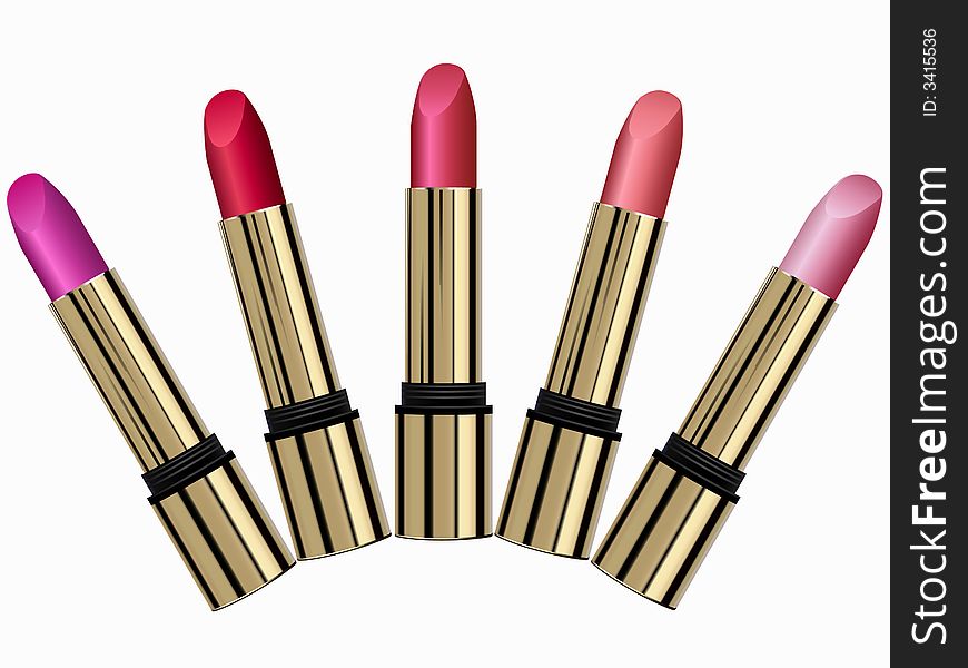 Illustration of lipsticks