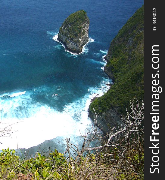 Island in ocean, Nusa Penida, Indonesia. Island in ocean, Nusa Penida, Indonesia.