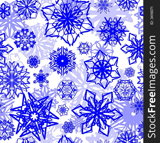 Seamless snowflake background