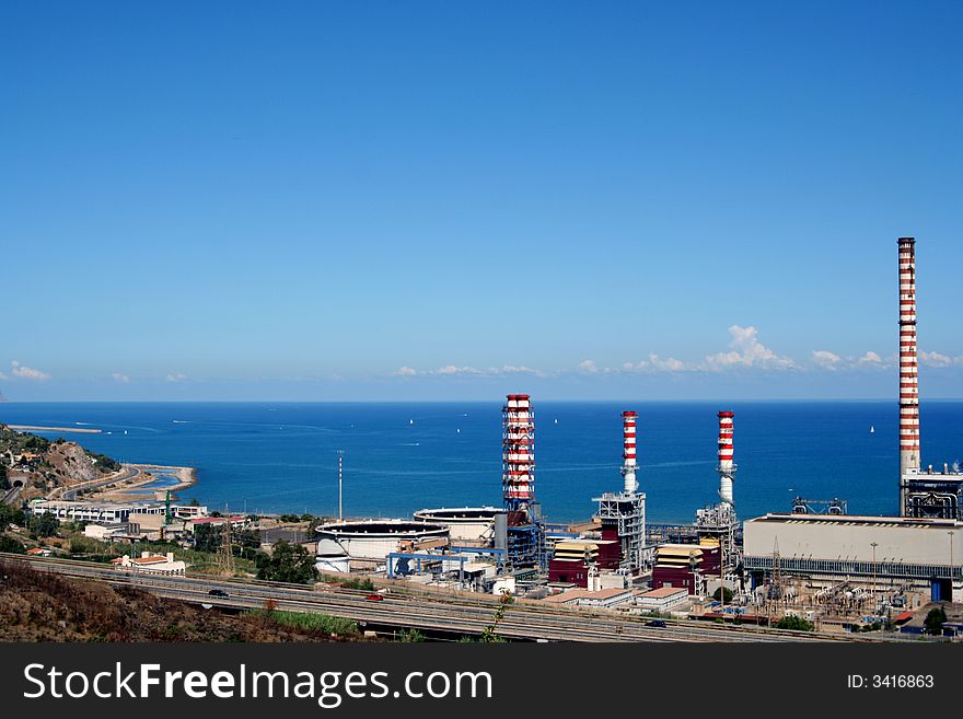 Industrial park in Sicily near Palermo