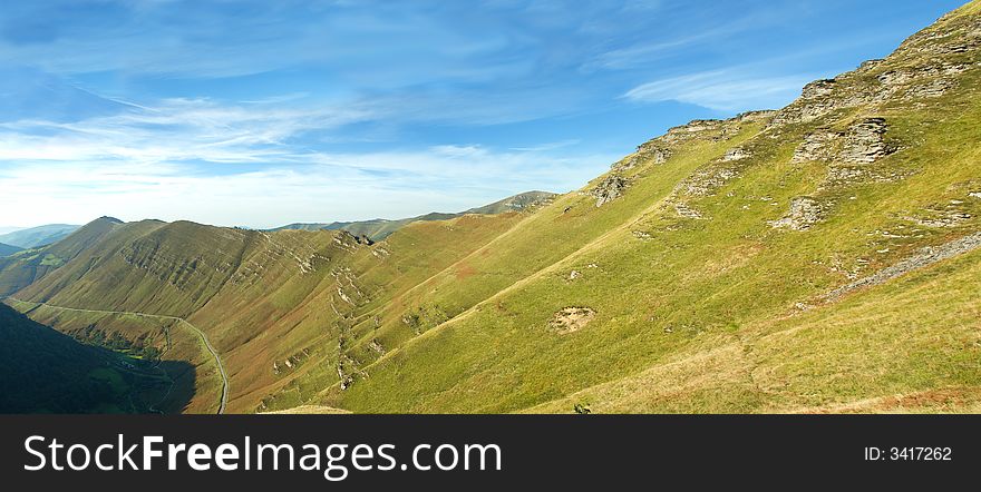 Cantabria valley panoramic vie