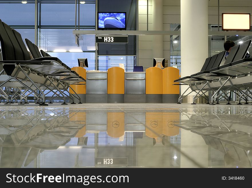 Seats in the airport in Munich