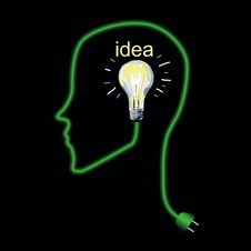 Brain Head Lightbulb Man Vector Stock Photo Brain Head Lightbulb Man Vector Stock Photo