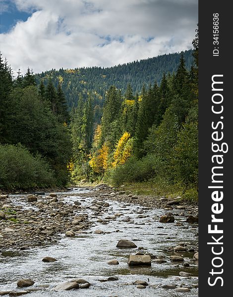 Landscape With A Mountain River