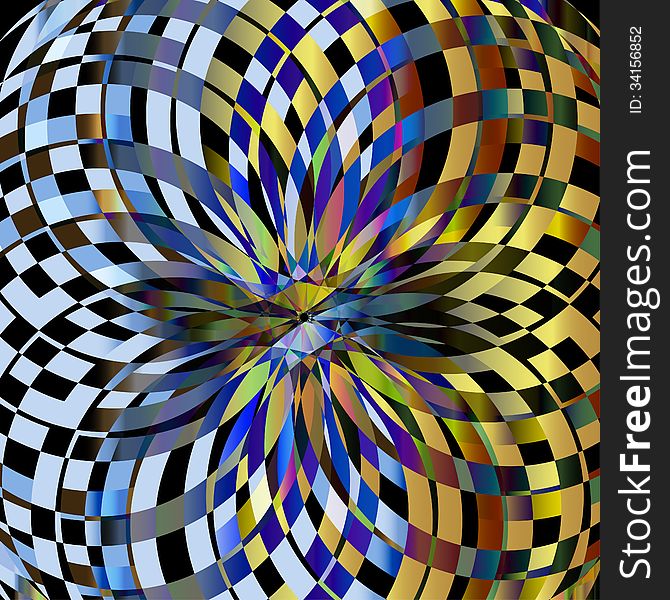 Colorful kaleidoscope design template. Vector